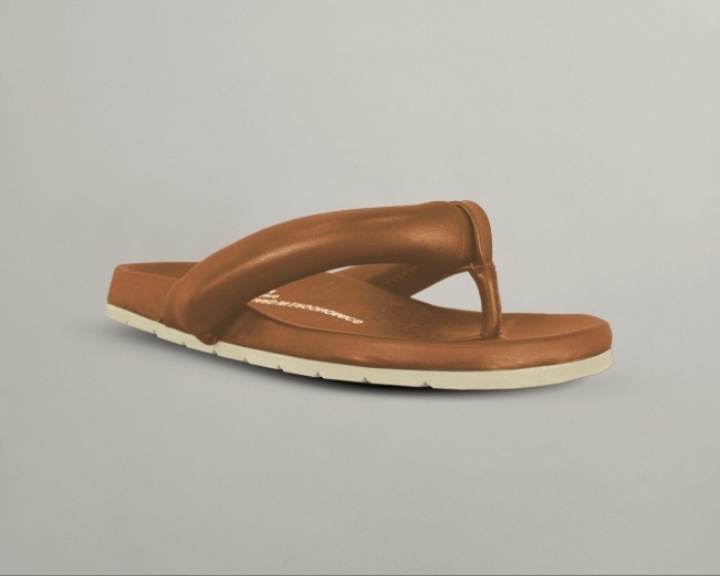 VIBAe Osaka Cognac Leather Flip Flop Sandal EU Unisex sizes W6/36-M15/48 NEW