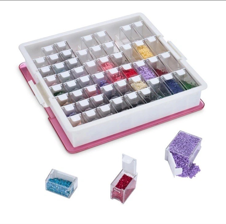 Diamond Art Club Storage Organizer –54 Containers– Round Square Specialty Drills