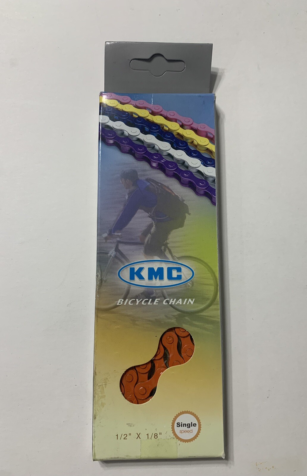 KMC SINGLE SPEED BICYCLE CHAIN 1/2" x 1/8" x 112L  BMX FIXIE MTB CRUISER Z410