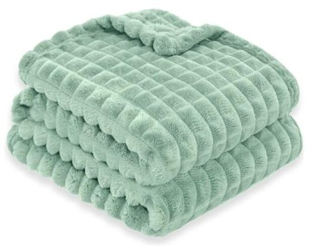 Baby Blanket for Girls Boys Soft Fluffy Fleece Toddler Blanket Diamond-green