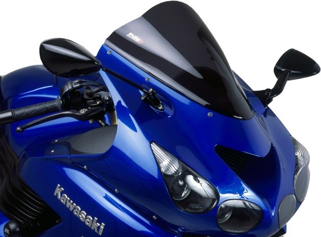 Puig 3mm Racing Windscreen Dark Smoke #4057F fits Kawasaki Ninja ZX-14