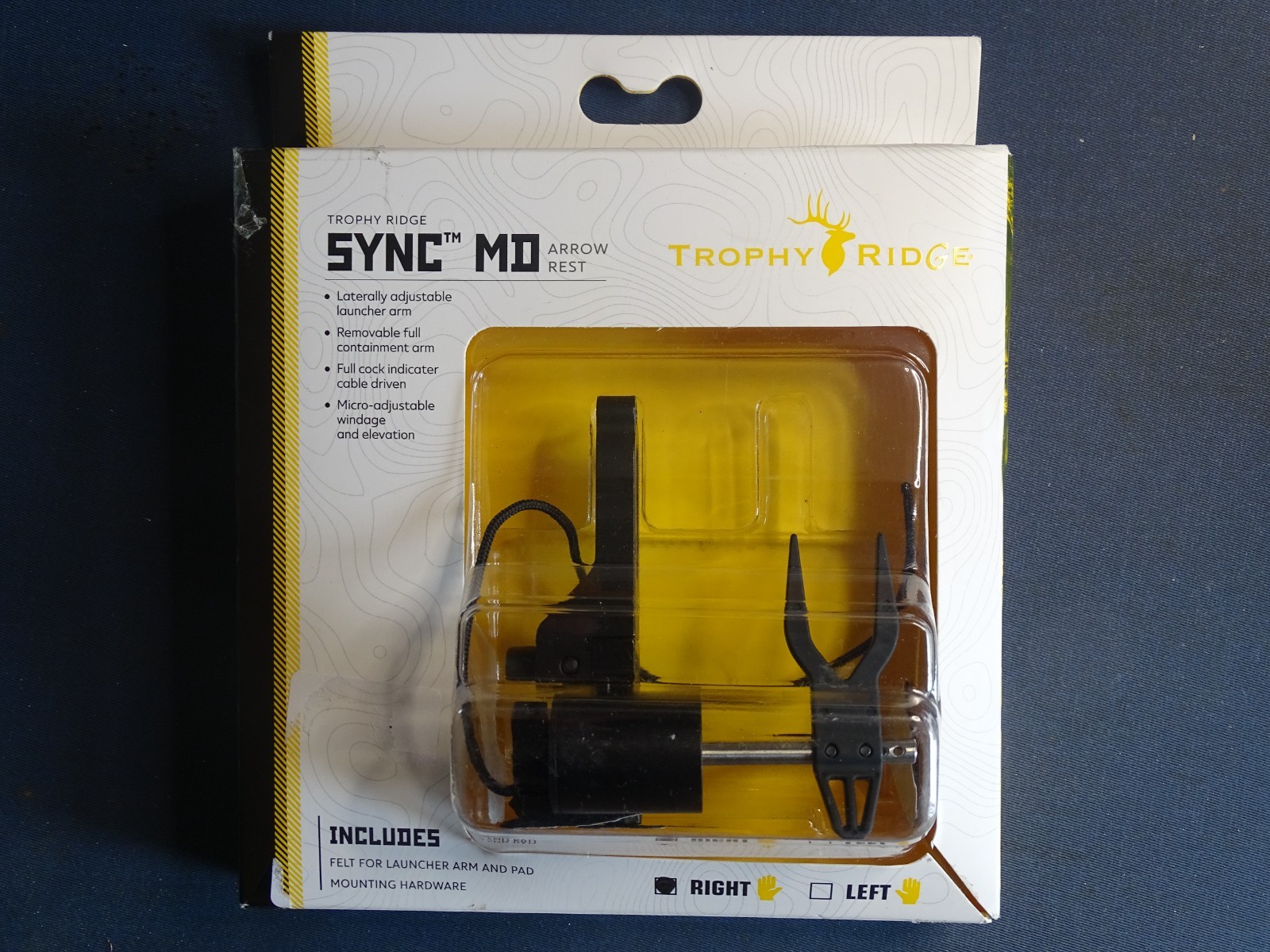 NEW Trophy Ridge Sync Arrow Rest Micro Drive Right Handed Black Model# ARE320R