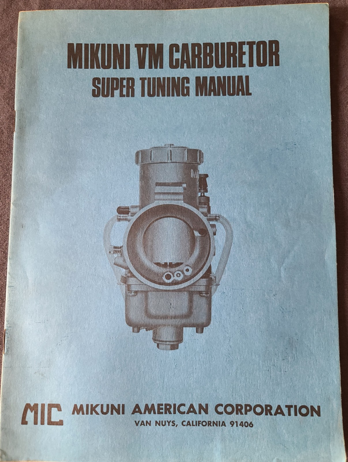 Vintage 1970's Mikuni American Corporation VM Carburetor Super Tuning Manual