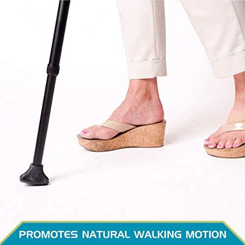 Able Life Universal Cane Grip Tip, Curved Rubber Base Attachment Tip for 3/4