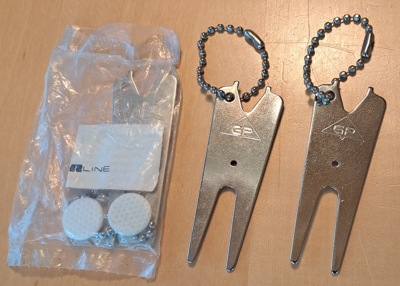 Vintage GP Georgia Pacific Promotional Divot Repair Tool Keychain - Lot of 3