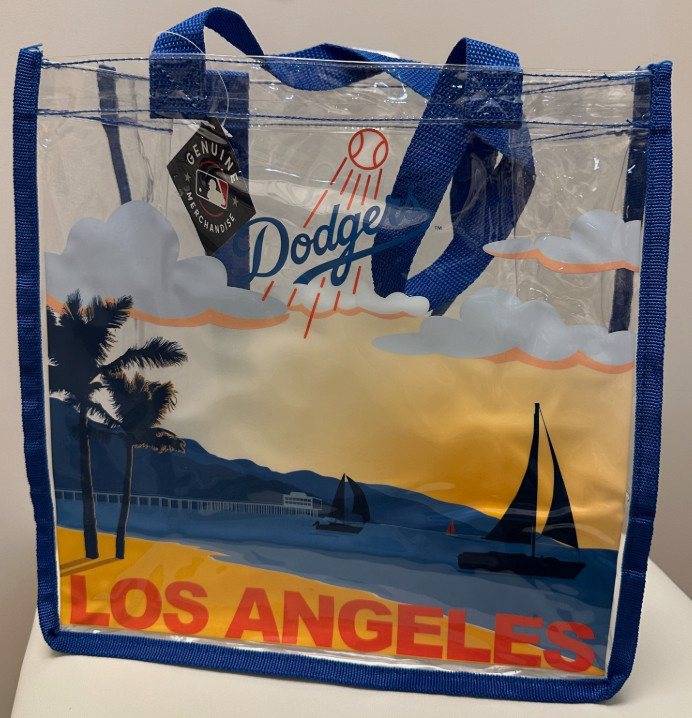 NWT Los Angeles Dodgers Clear Reusable Bag MLB Baseball New LA