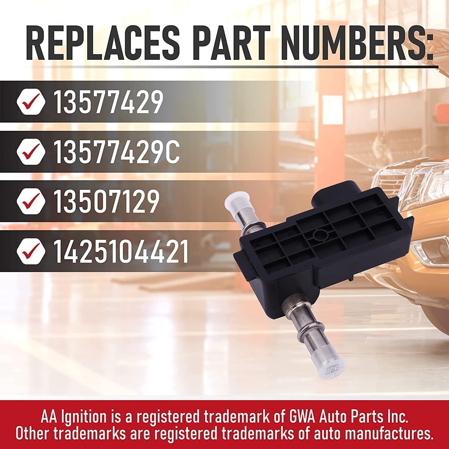 Replacement Flex Fuel Sensor, Compatible with Buick, Chevy, Cadillac, GMC -