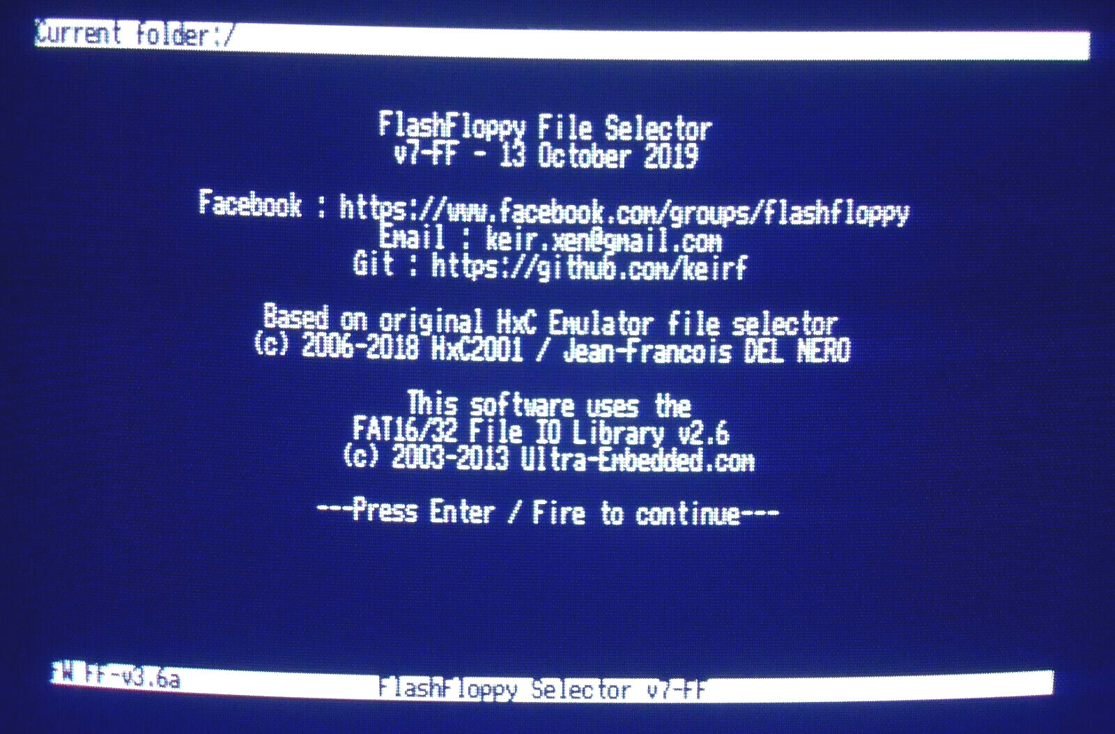 AMIGA GOTEK Floppy USB Emulator. OLED Display +Blaue LED (schwarz)