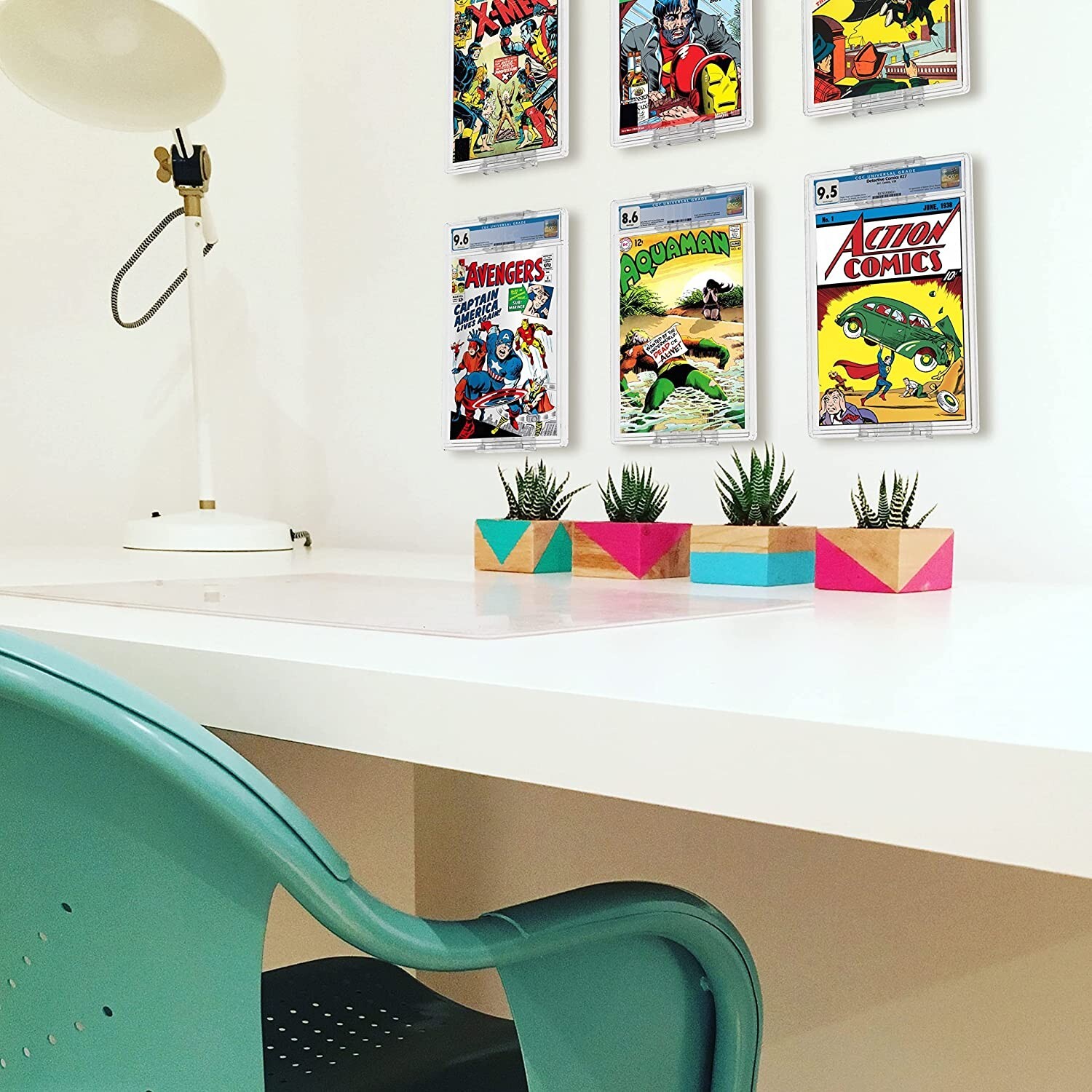 20 Pack Comic Book Display Shelf Slab Wall Mount Kit
