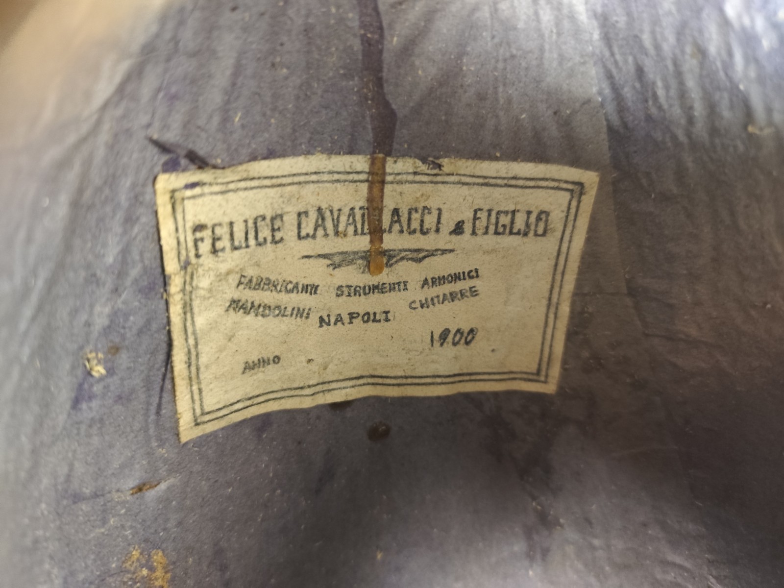 Mandolin 4/4 Felice Cavallacci E Son 1900 Naples 曼陀林 만돌린マンドリン