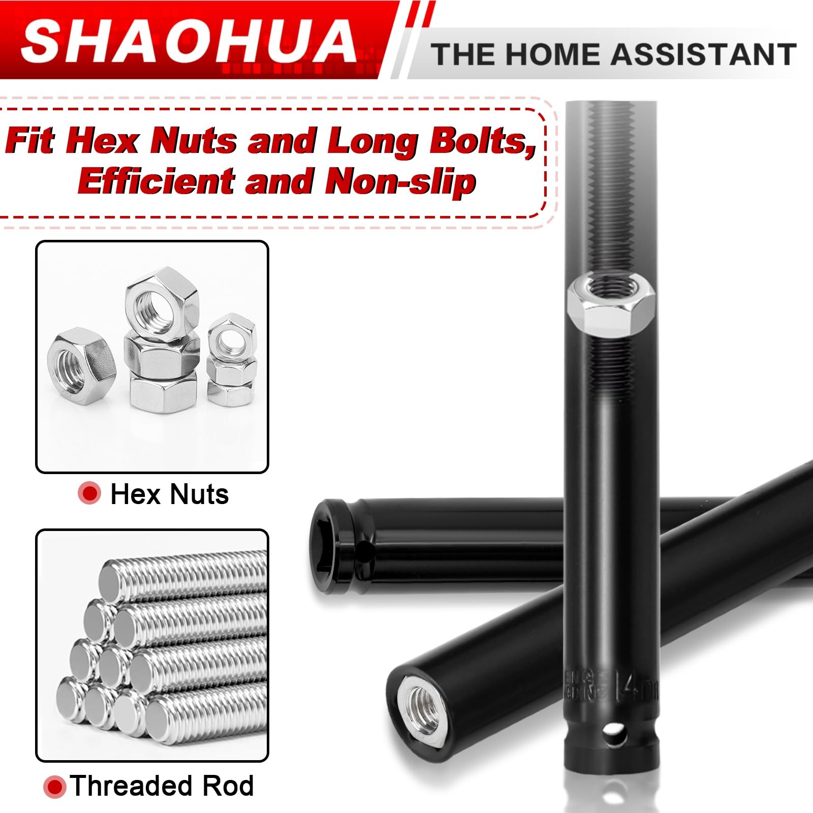 SHAOHUA 9/16"(14mm) Nut Driver 6" C. 9/16(14mm) 8" 12" hollow nut drivers