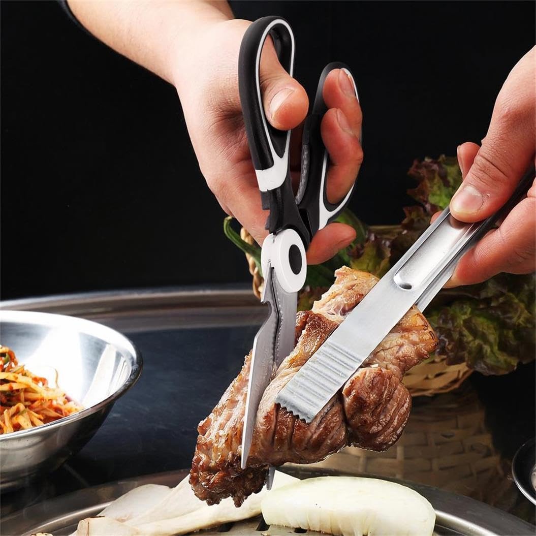 Silver Heavy Duty Stainless Steel Kitchen Shears All Purpose Scissors