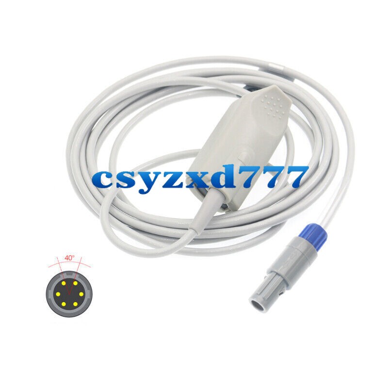 6Pin SpO2 Sensor Probe Cable Adapter For Hwatime H6 H7 H8 H9 H85 Patient Monitor