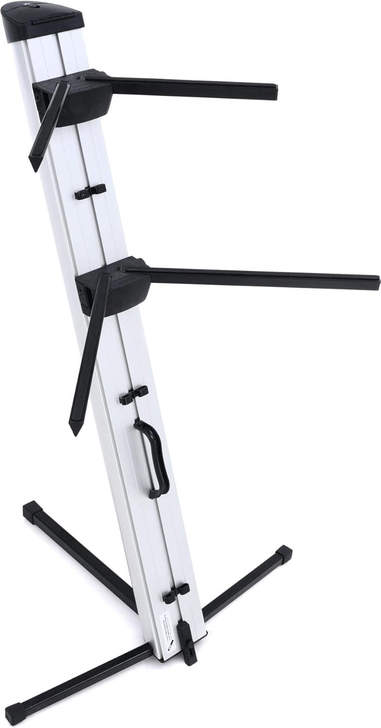 Ultimate Support APEX AX-48 Pro - Two Tier Silver Keyboard Stand