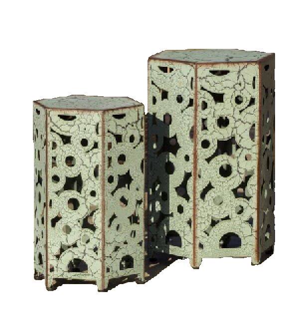 Table Outdoor Side Antique French Iron Small Tables Pair Patio Pool