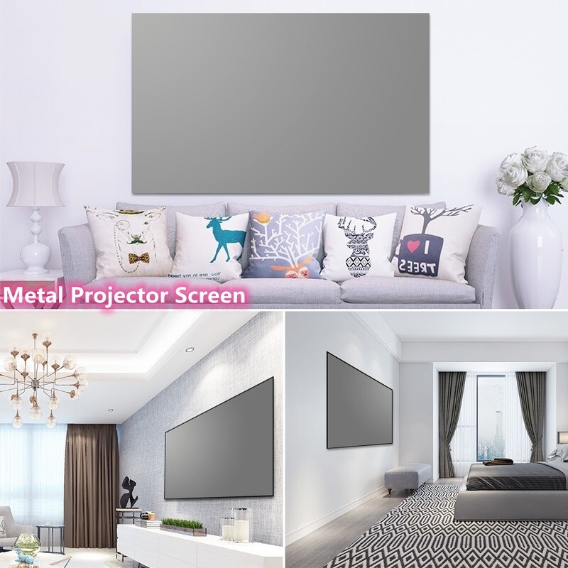 3D HD Anti-Light Movies Screen 4:3 16:9 High Brightness Metal Projector Screens
