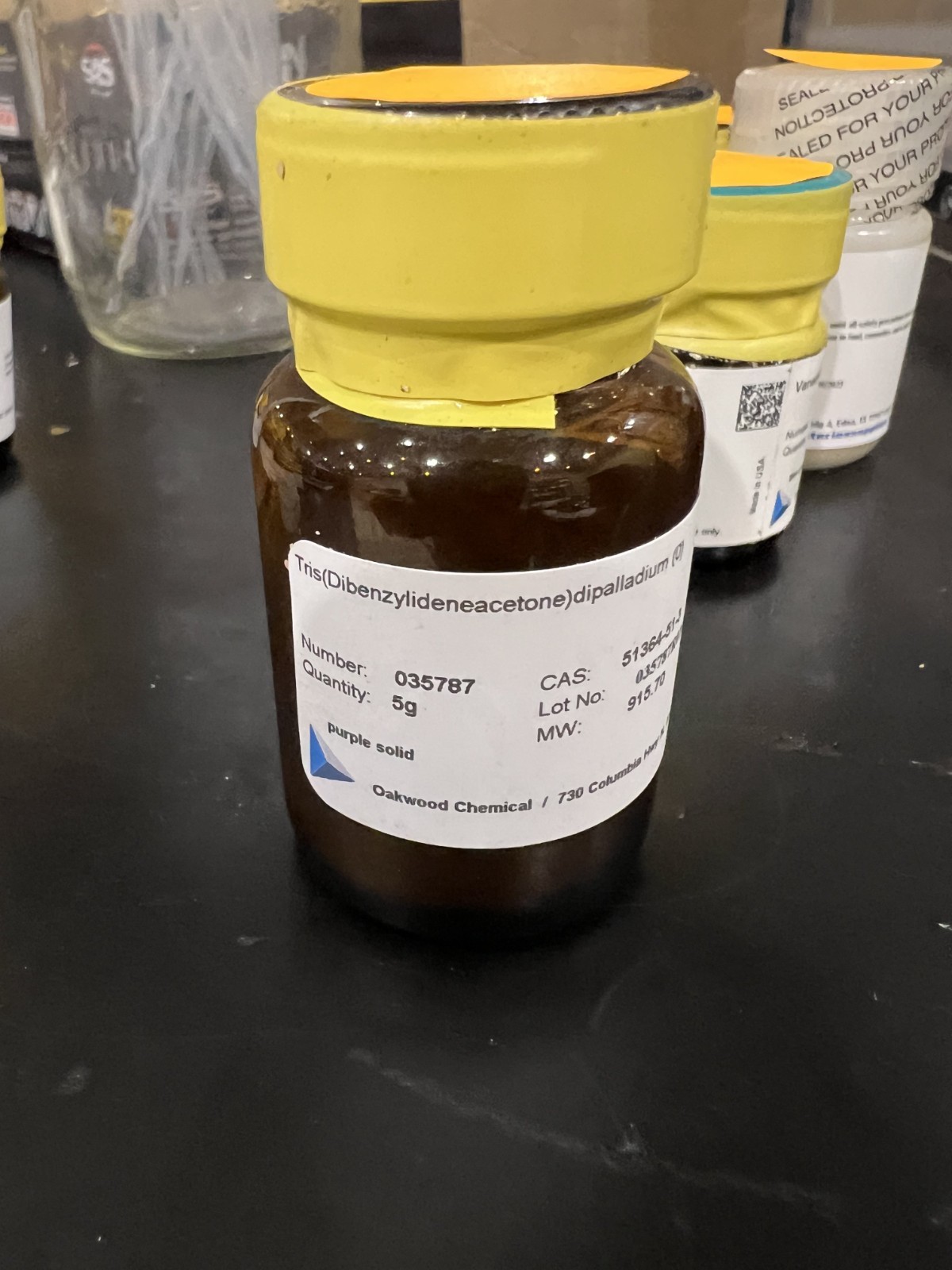 Pd2(dba)3, Tris(dibenzylideneacetone)dipalladium (0), 5g NEW