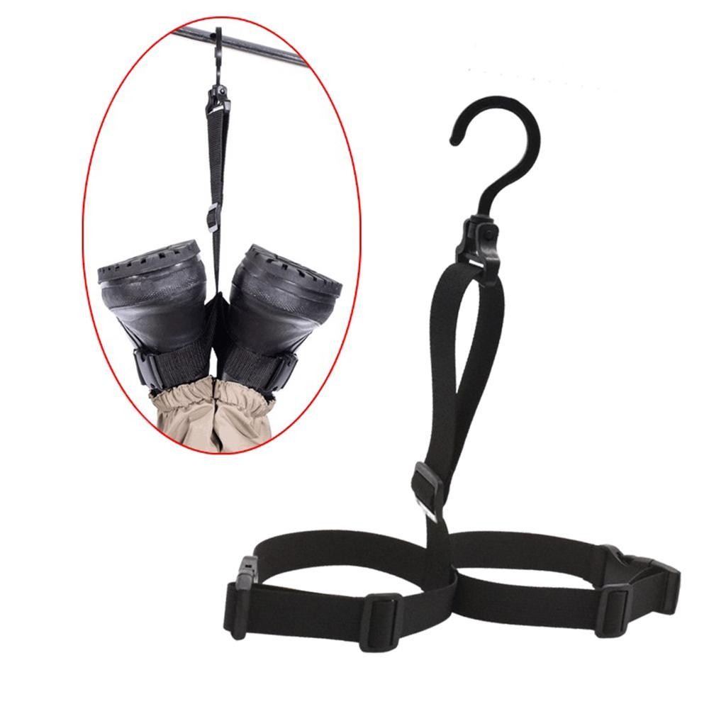 Fishing Wader Boot Hanger, with Adjustable Strap, with Swivel Hook for Storage