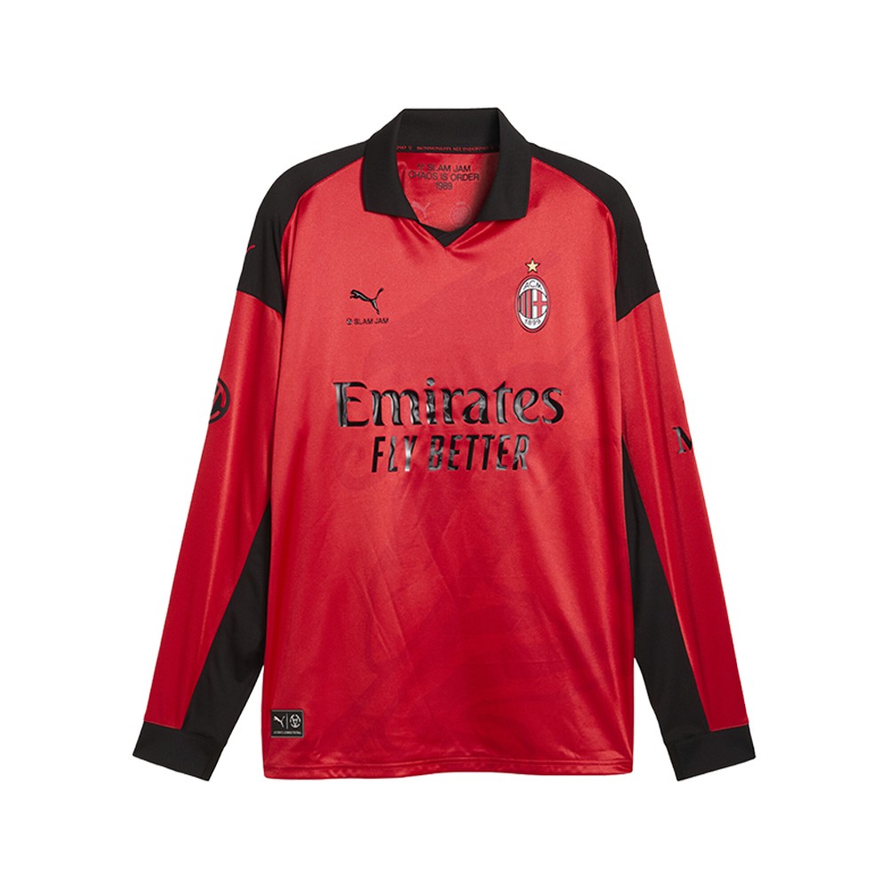 PUMA Ac Milan X Slam Jam Limited Edition Long Sleeve Jersey Mens Red  78763602
