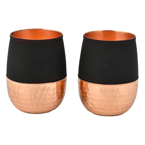 Pure Copper Barrel Tumblers for Ayurvedic Health Benefits - 250ml (8oz)