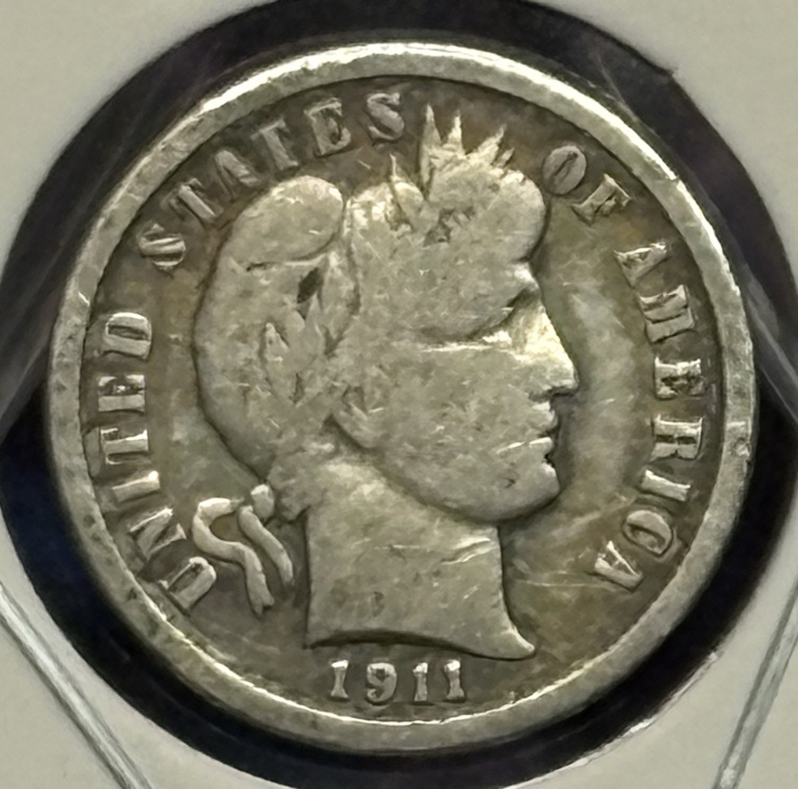 1911 Barber Dime, 90% Silver, Fine, Very Nice, Low Mintage, Final Year! 🔥