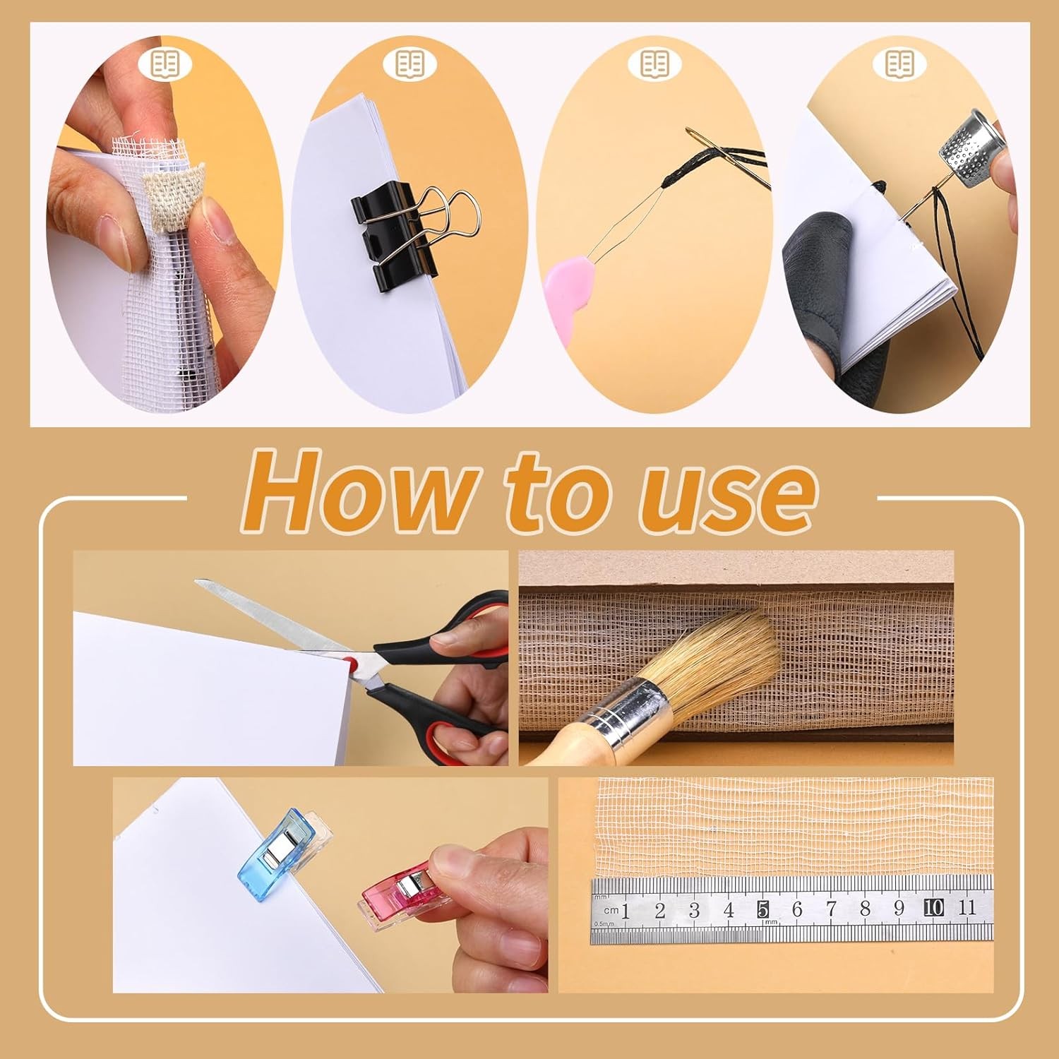 41 Pcs Book Binding Kits 3 Pcs Bone Folder Paper Creaser Paper Folding Tool Book