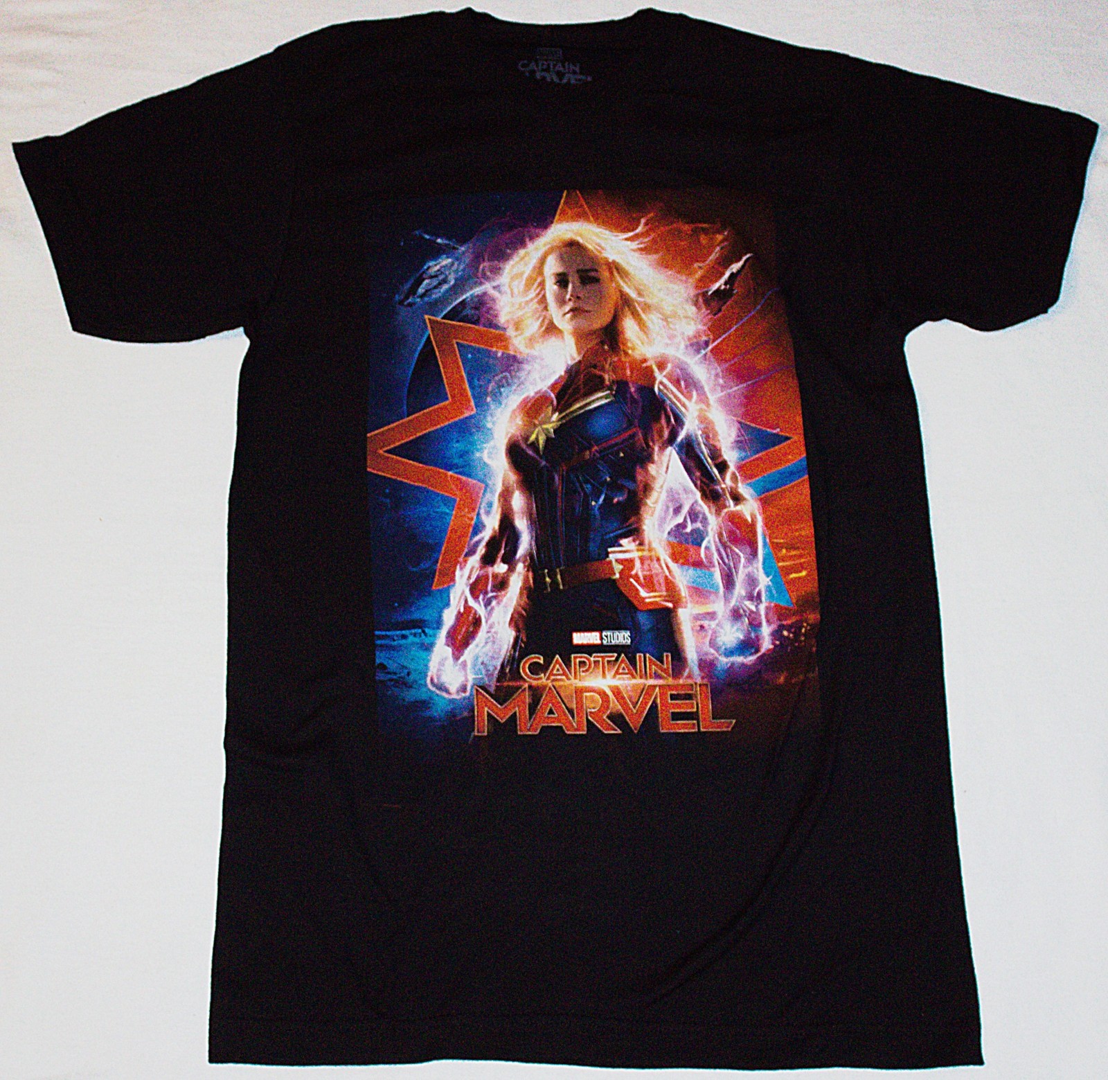 Marvel Comics Captain Marvel Movie Poster Image T-Shirt NEW UNWORN