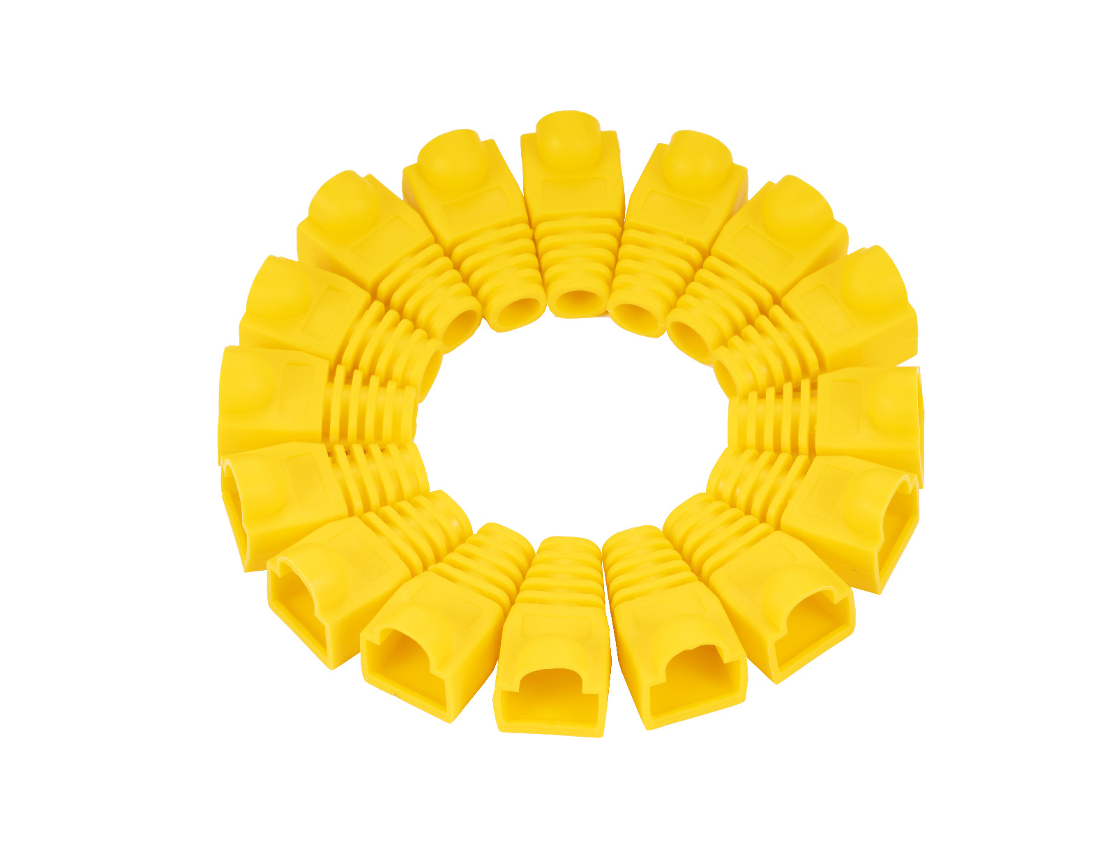 200 pcs Boot Cap Cover for RJ45 Network Connectors Cat5 Cat5e Cat6 Cable Yellow