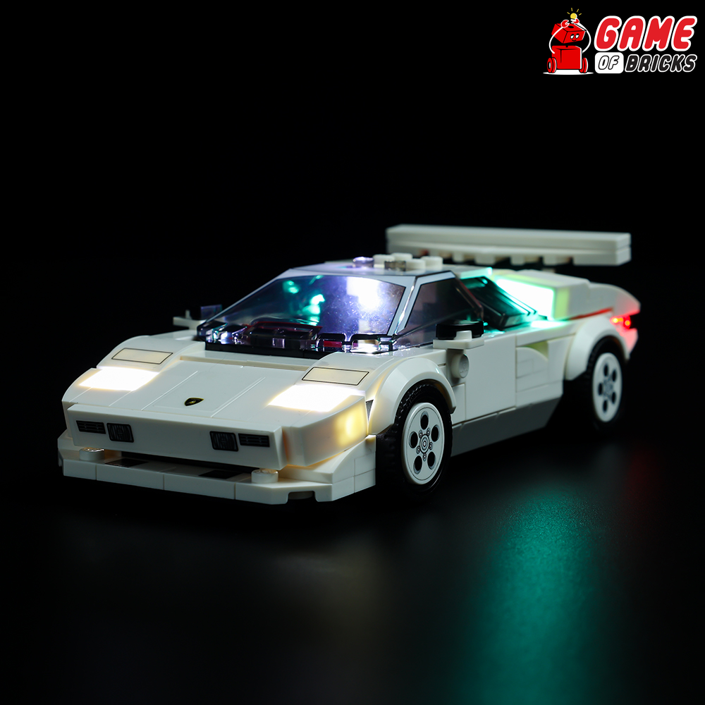 LED Light Kit for Lamborghini Countach - Compatible with LEGO® 76908 Set