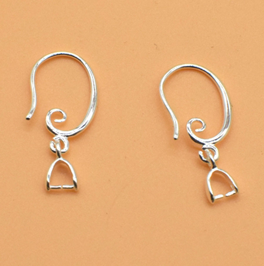 50pcs New Silver Hook Earring Earwire Jewelry Finding Accessories Wholesale