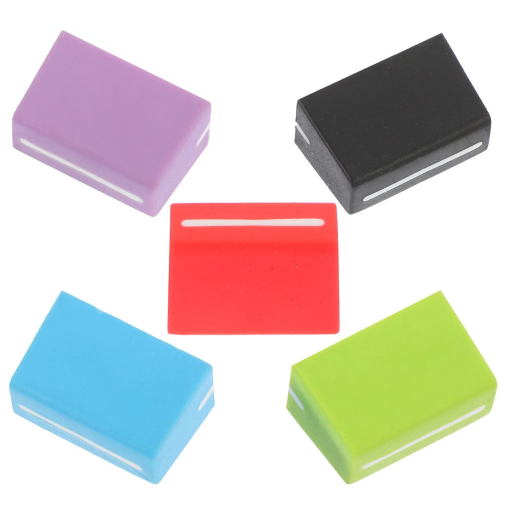 5Pcs Rubber Mixer Slider Fader Caps Replacement Assorted Color Durable Material