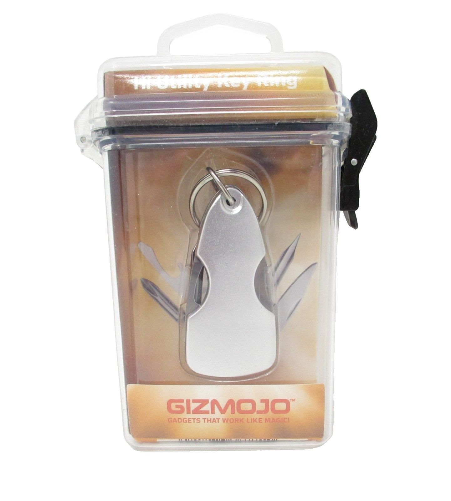 Gizmojo Key Ring Multi Tool Knife Bottle Opener Phillips Flat Head Screwdriver