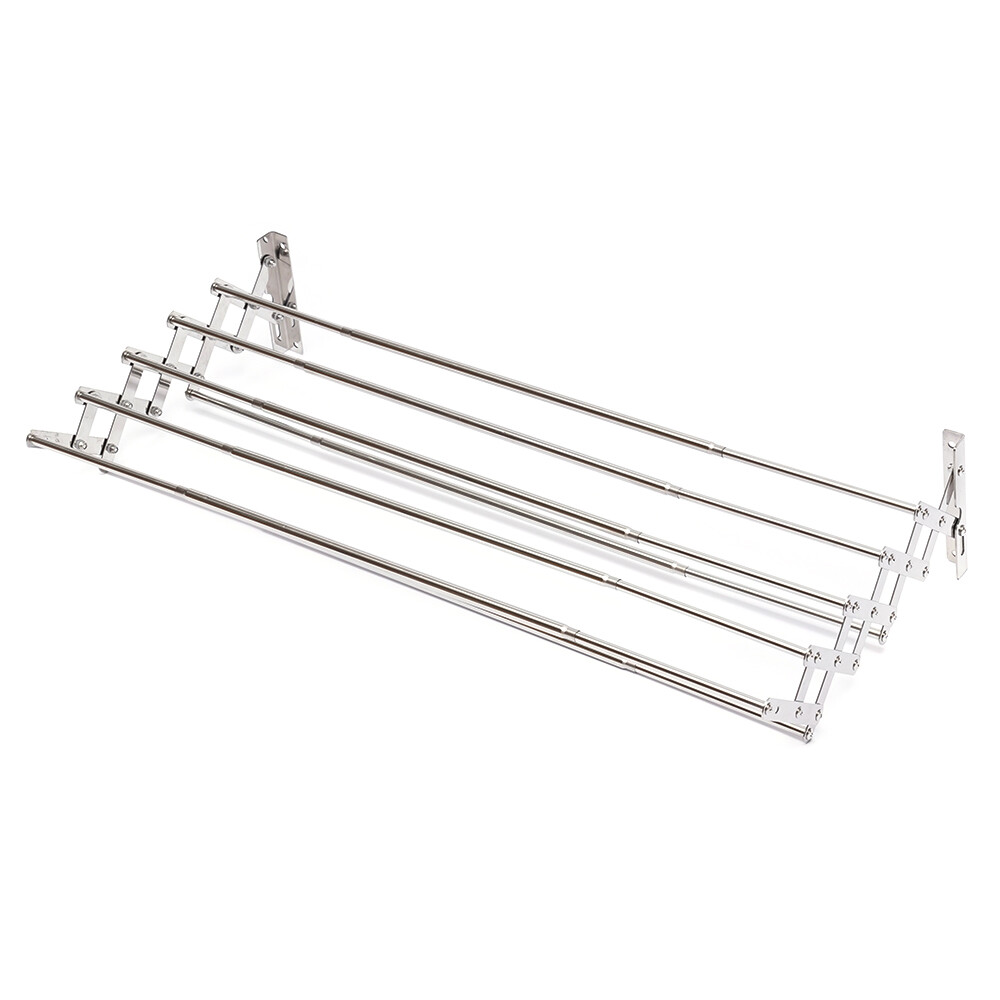 Laundry Hanger Wall-Mounted Expandable Folding Clothes Drying Towel Rack