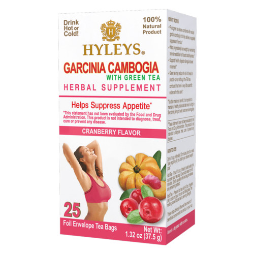 Hyleys Garcinia Cambogia Green Tea Cranberry Herbal Supplement Weight Loss Tea