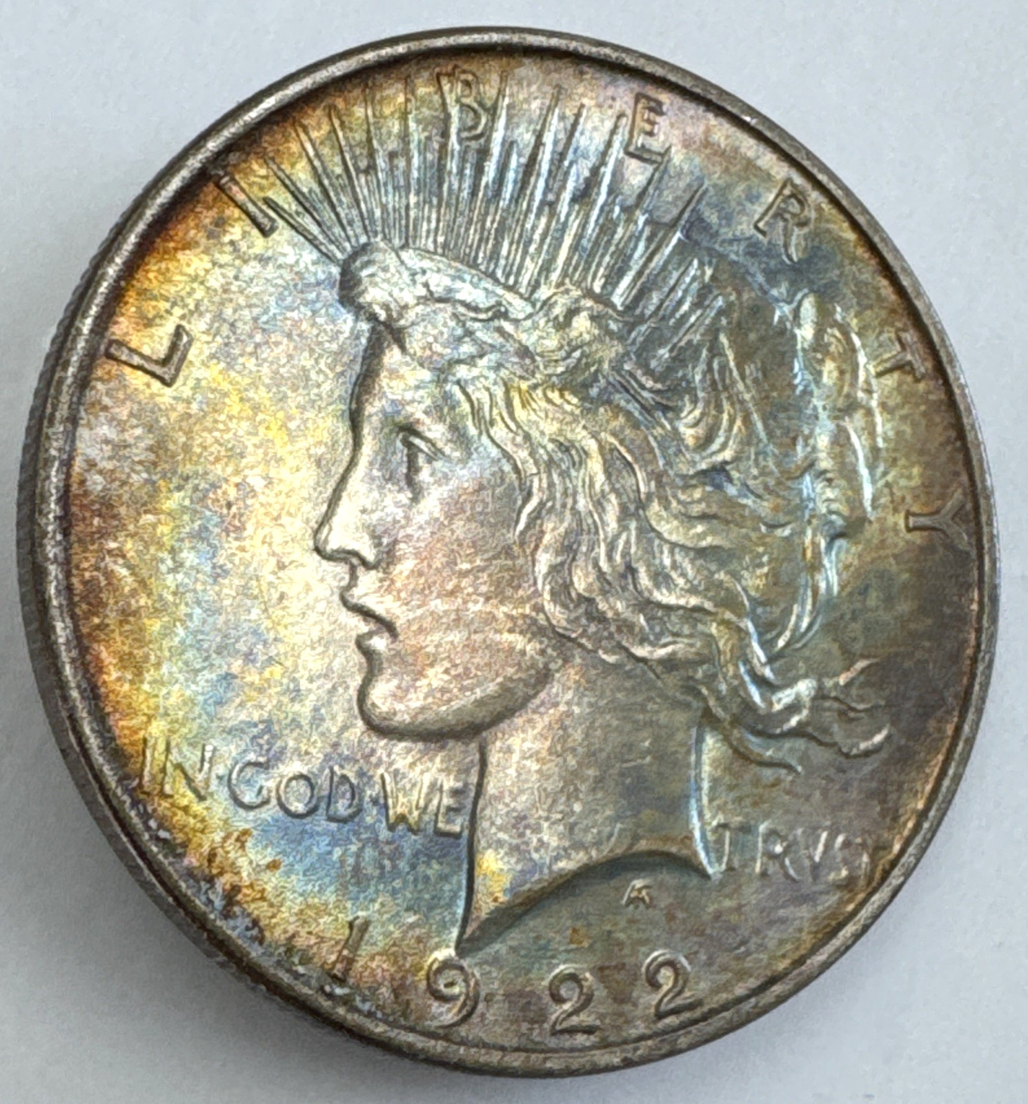 1922 peace dollar very nice tone