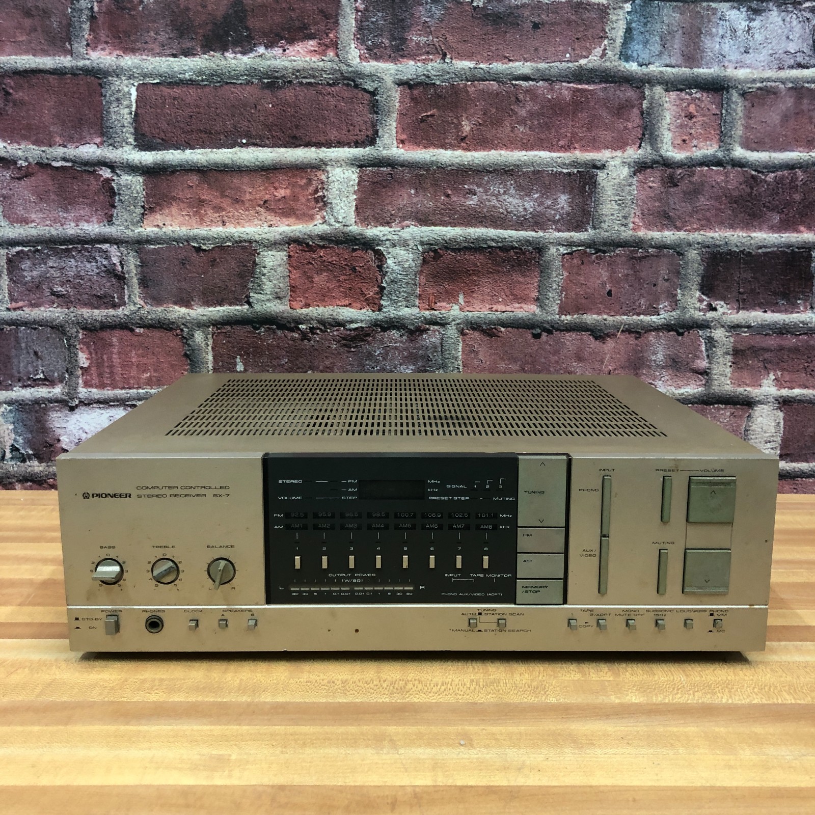 VTG Pioneer SX-7 Stereo Receiver Component Computer Controlled TESTED