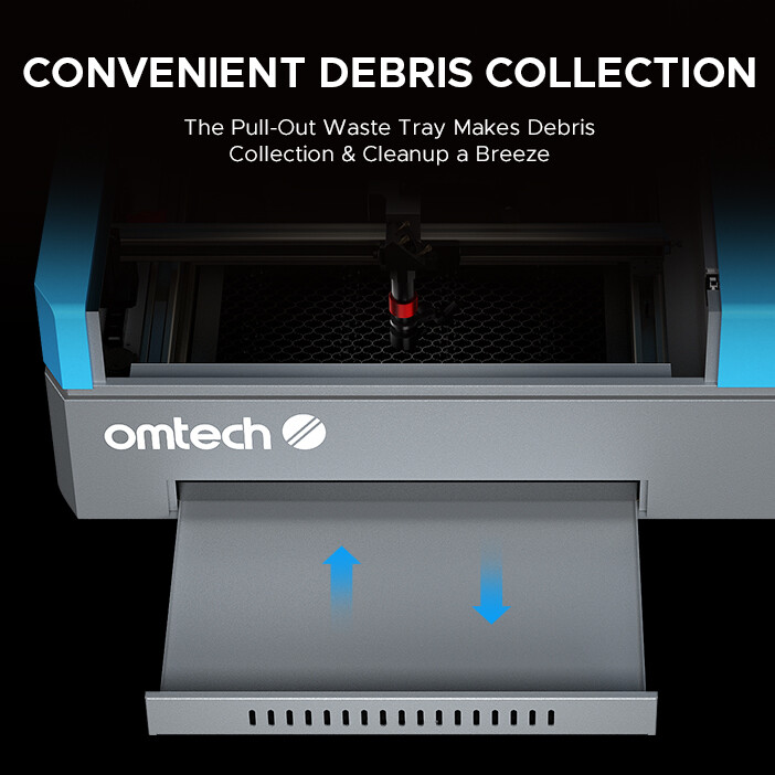 OMTech 45W CO2 Laser Engraver Cutter Engraving Machine Power Upgraded K40+, Used