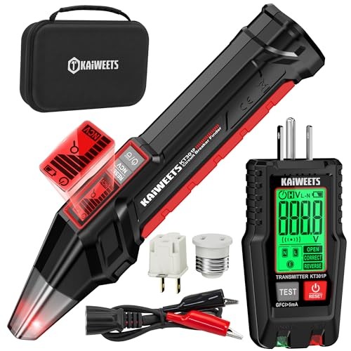 Circuit Breaker Finder with LCD Display, GFCI Outlet Tester, Electrical
