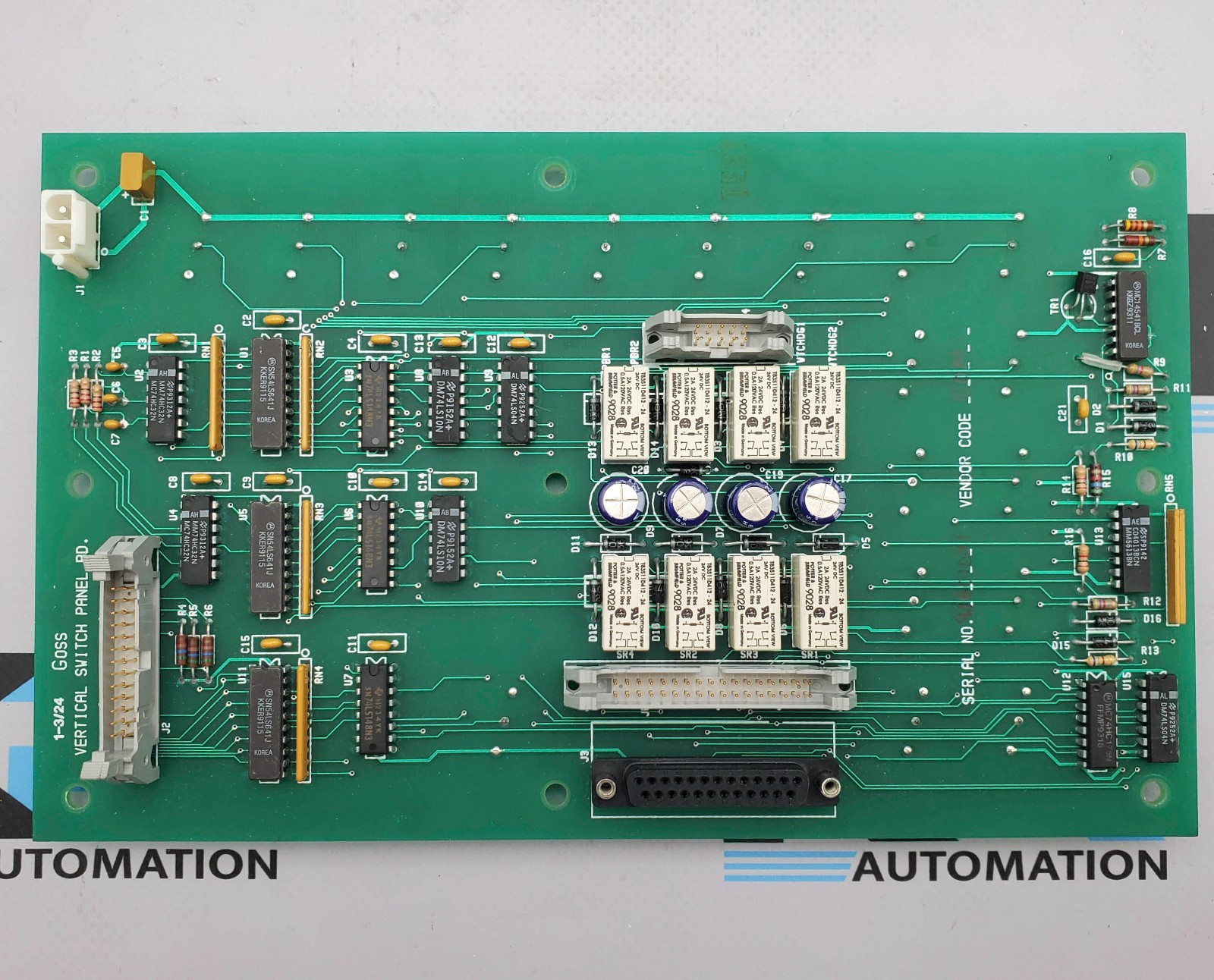 Goss E28937-1 Vertical Switch Panel Board Assembly