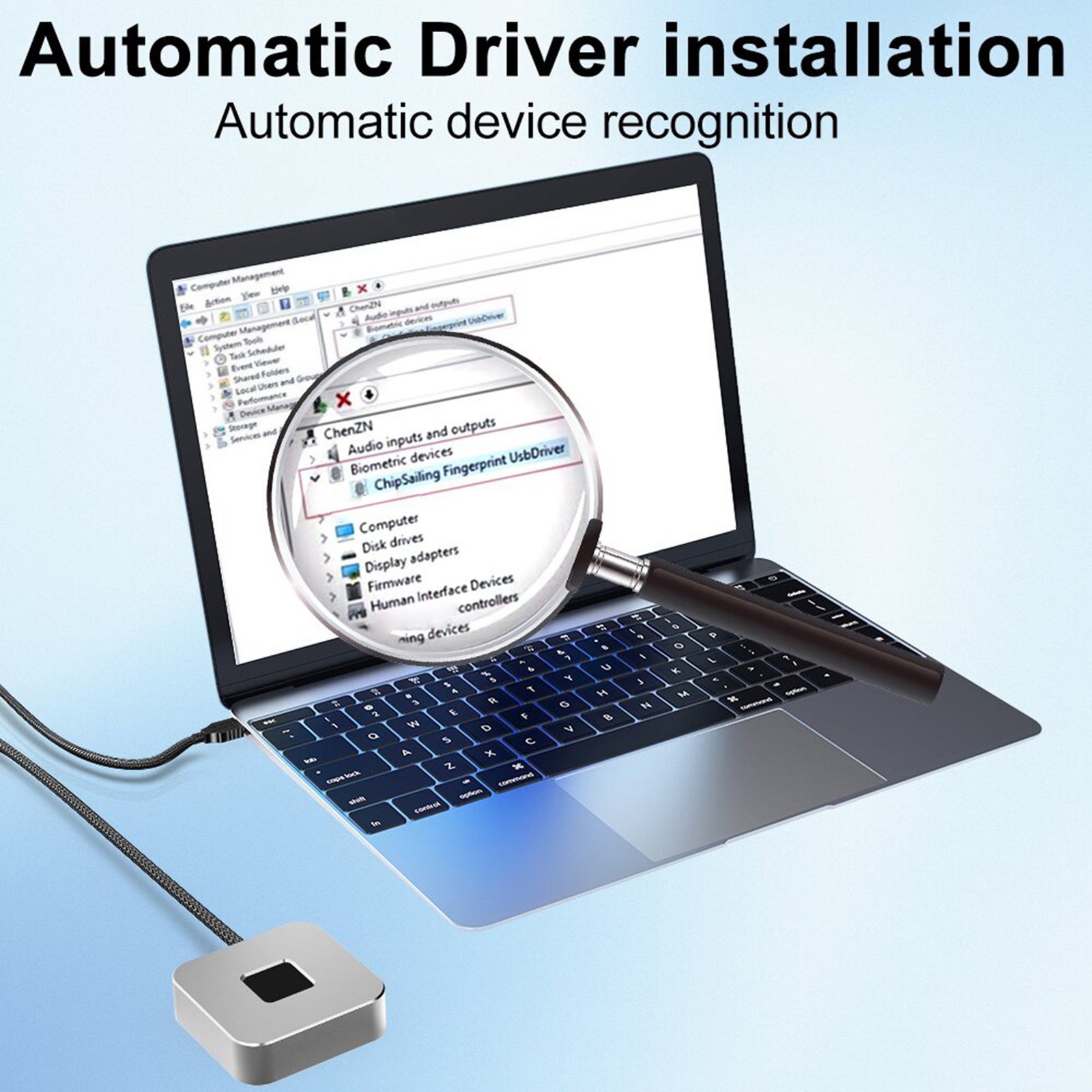 USB Fingerprint Reader Fast Recognition For PC 10 11 Easy To Use AP9