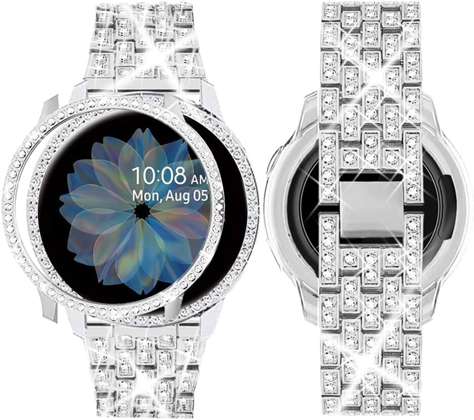 Women Bling Band Case For Samsung Galaxy Watch 5/4/FE 40mm 44mm &PC Protective