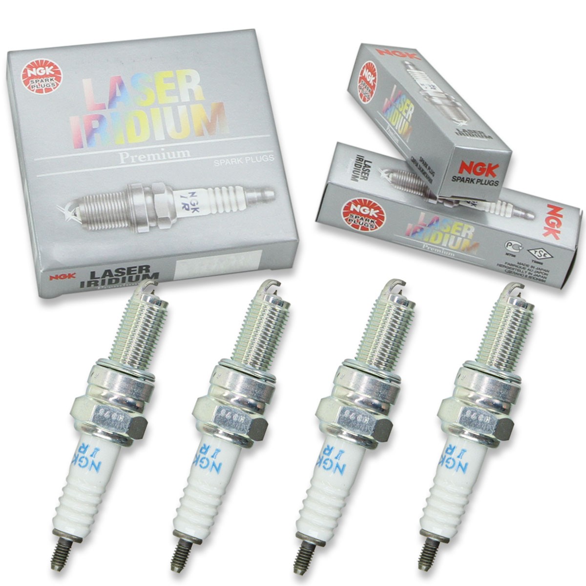 4pcs 02-03 Yamaha YZF-R1 NGK Laser Iridium Spark Plugs 998cc 60ci Kit Set bm