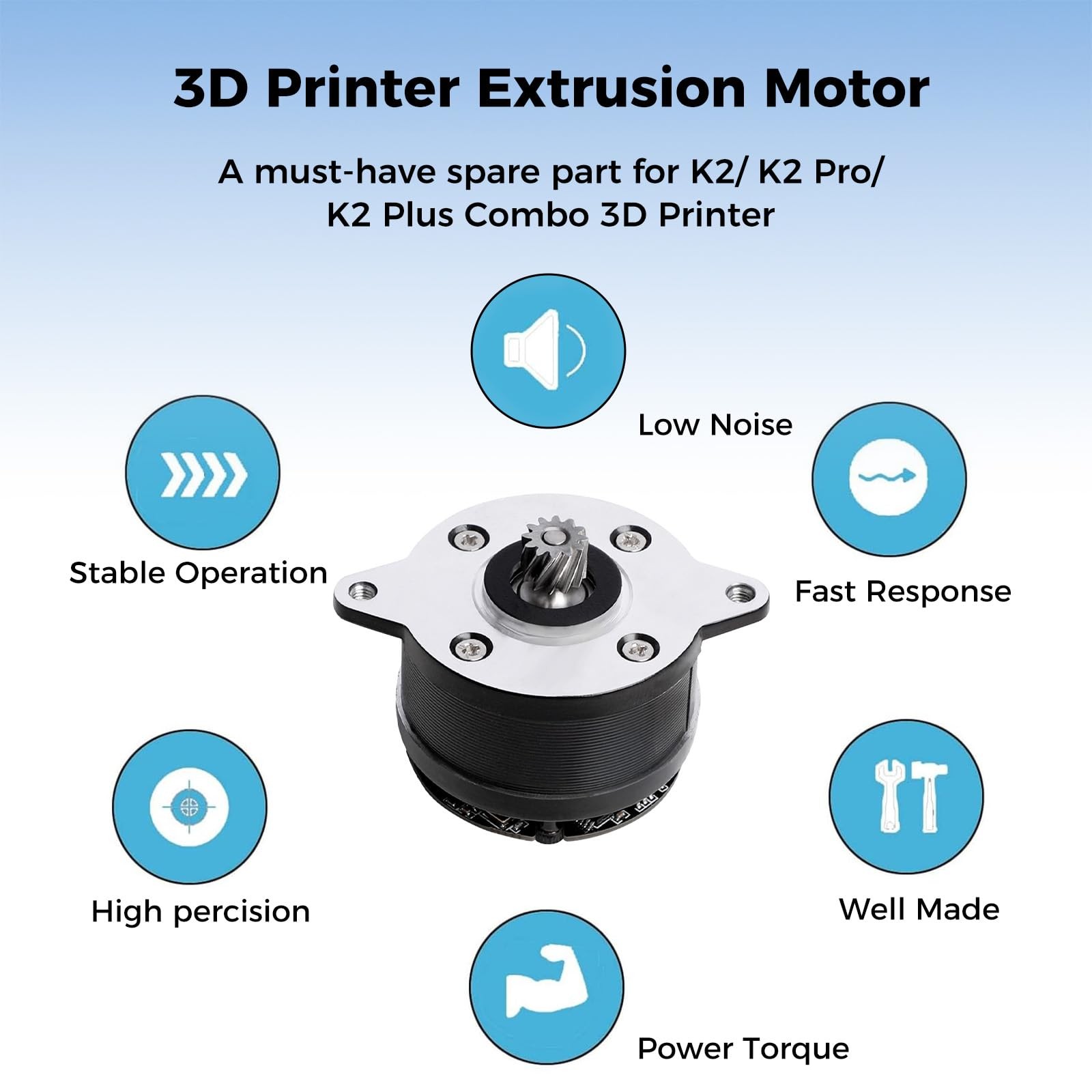 Creality K2 Plus Extruder Motor, Circular Stepper K2/ Pro Combo...