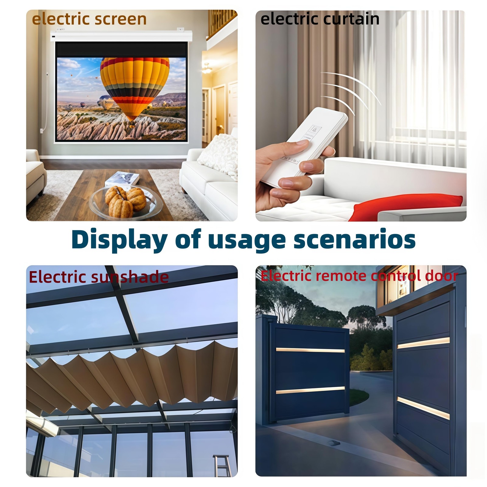 315MHz Wireless Remote Control Kit Projector Screen Electric Curtains White