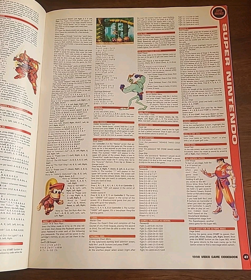 Tips And Tricks 1998 Video Game CodeBook, Collector's Edition, Game Guide