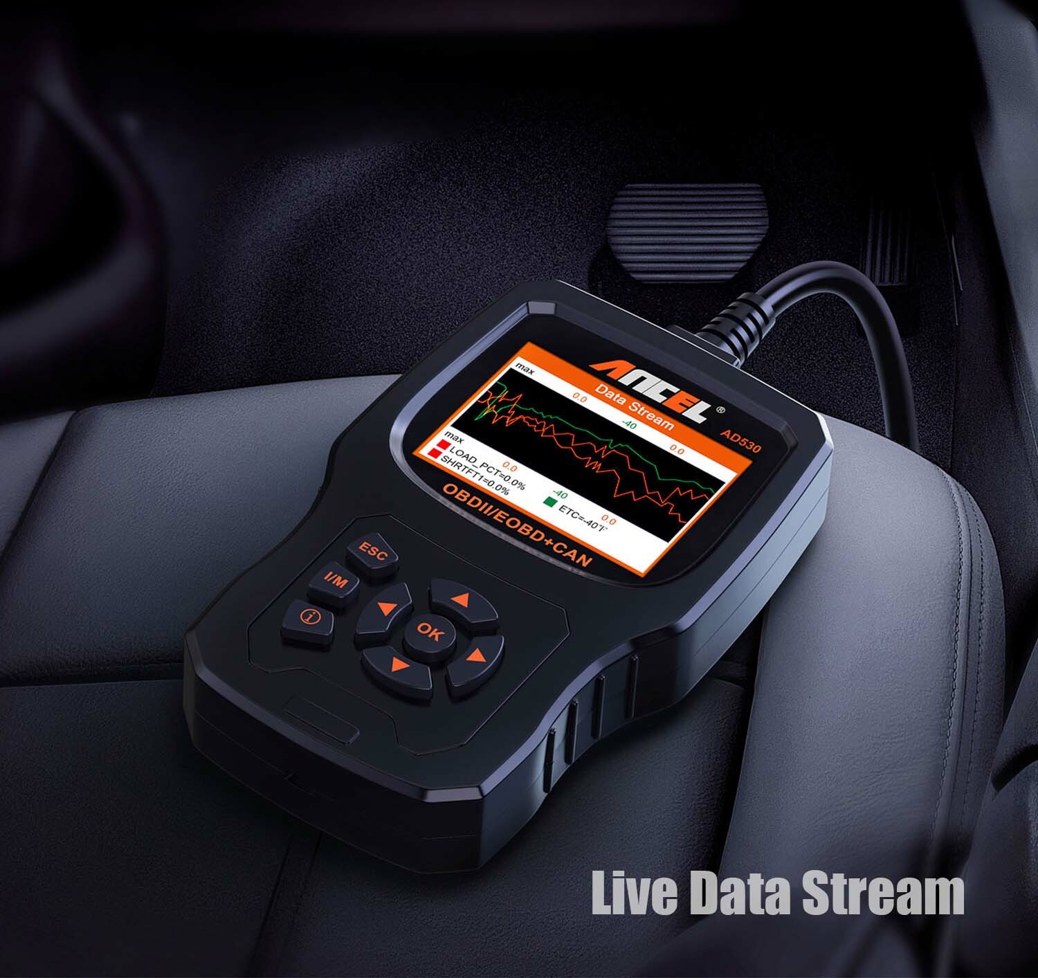 Ancel AD530 OBD2 Scanner Code Reader Car Battery Tester Engine Diagnostic Tool
