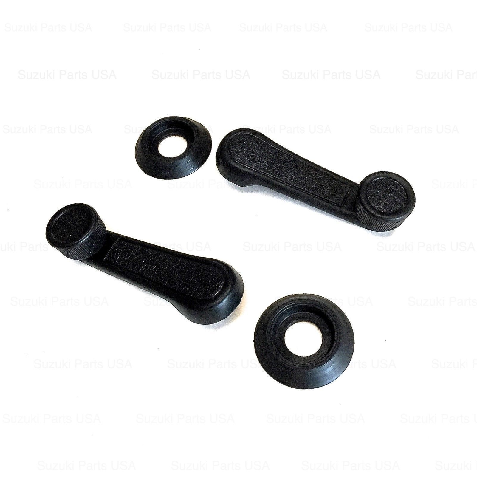 ALL-METAL WINDOW HANDLES (BLACK) - SAMURAI '80-'95