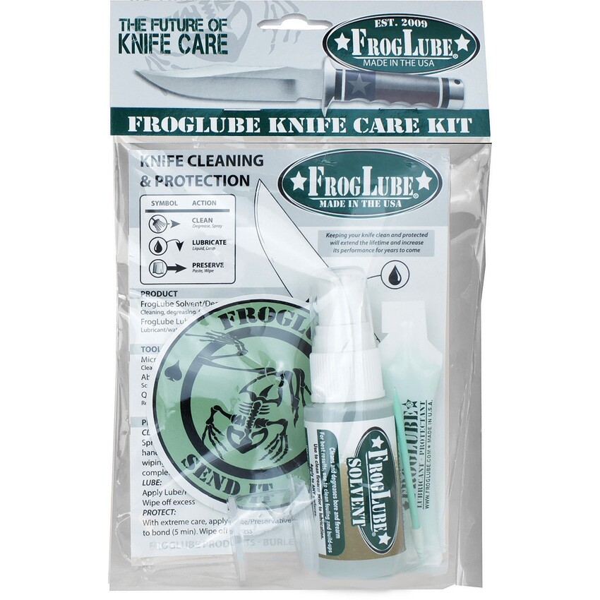 FrogLube Knife Cleaning/Protection Kit Solvent Spray Preservative Squeeze Packet