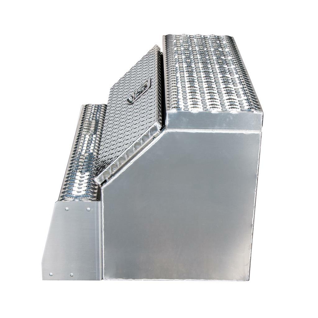 36" Aluminum Step Saddle Box with Lock and Keys