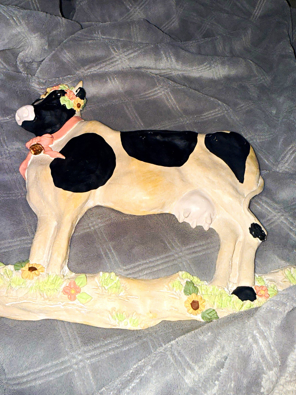 Vintage June Sears For J II Designs California ~Holstein Cow Wall Hanging Decor